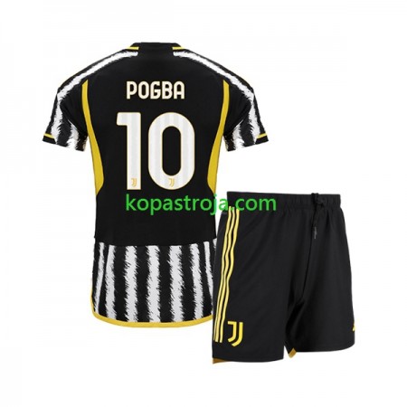 Billiga Fotbollströjor Juventus Paul Pogba 10 Barn Hemma tröja 2023/24 Kortärmad